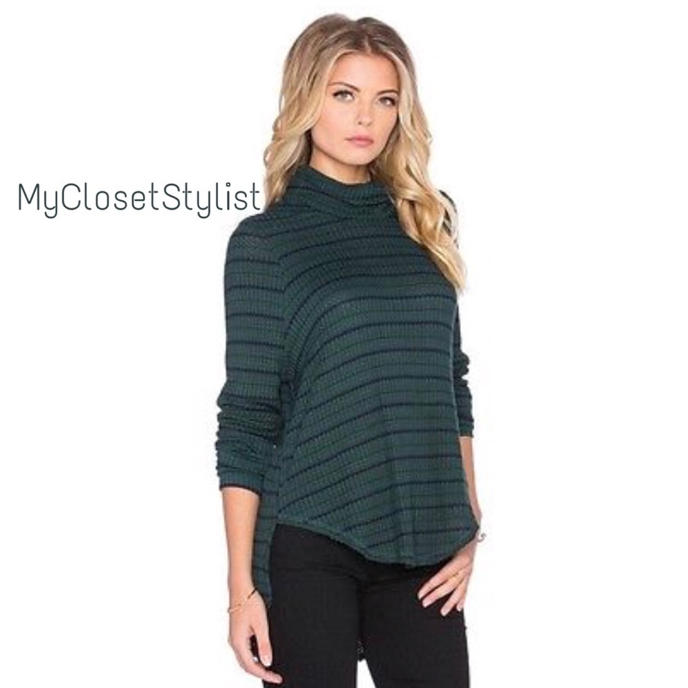 Free People Thermal Turtleneck Knit Top High-Low NWT Tunic XS S - Picture 1 of 8